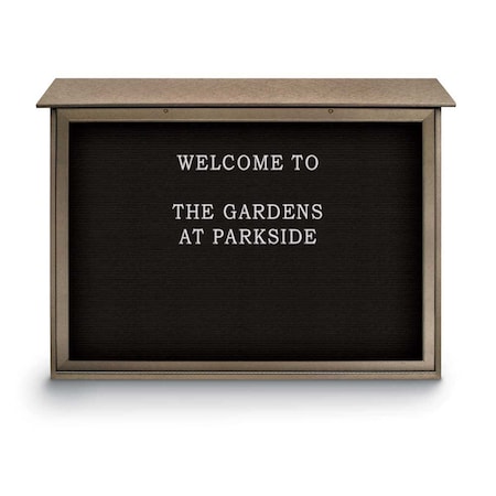 United Visual Products Outdoor Enclosed Combo Board, 48"x36", Black Frame/Black & Black UVCB4836ODB-BLACK-BLACK